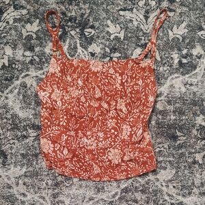 Anthropologie Rust Floral Camisole